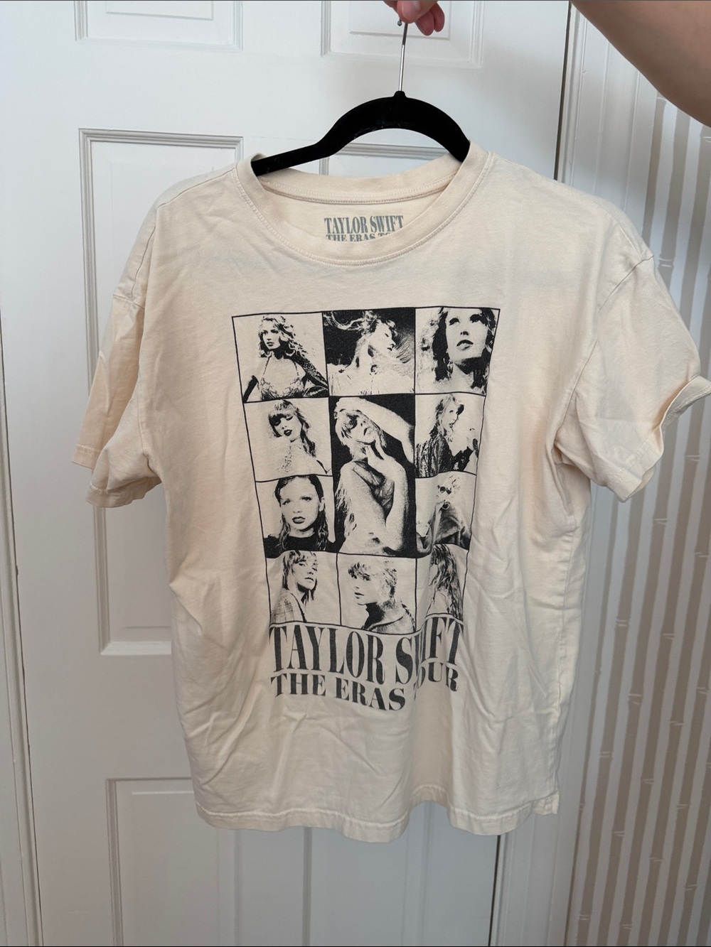 Taylor Swift Cream Short-Sleeve Photo Grid Tee
